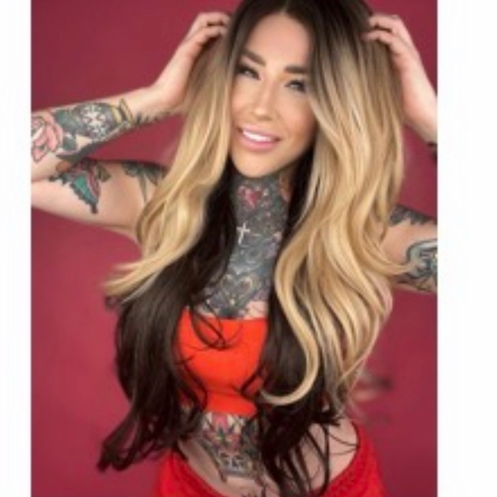 Two-Tone Blonde and Brown Hair Wig by Rebel Gypsy